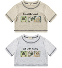 Cat Crop Short Sleeve Tee