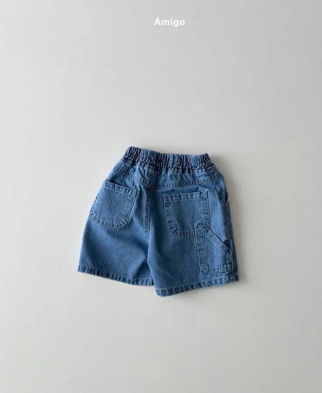 Back pocket denim pants