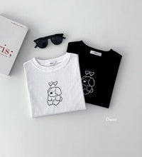 Two heart puppy tee