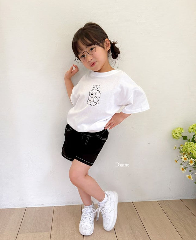 Two heart puppy tee
